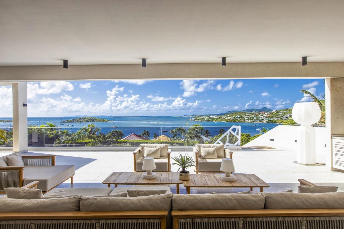 9 Villa à louer piscine vue mer Cul de Sac Saint Martin_terrasse